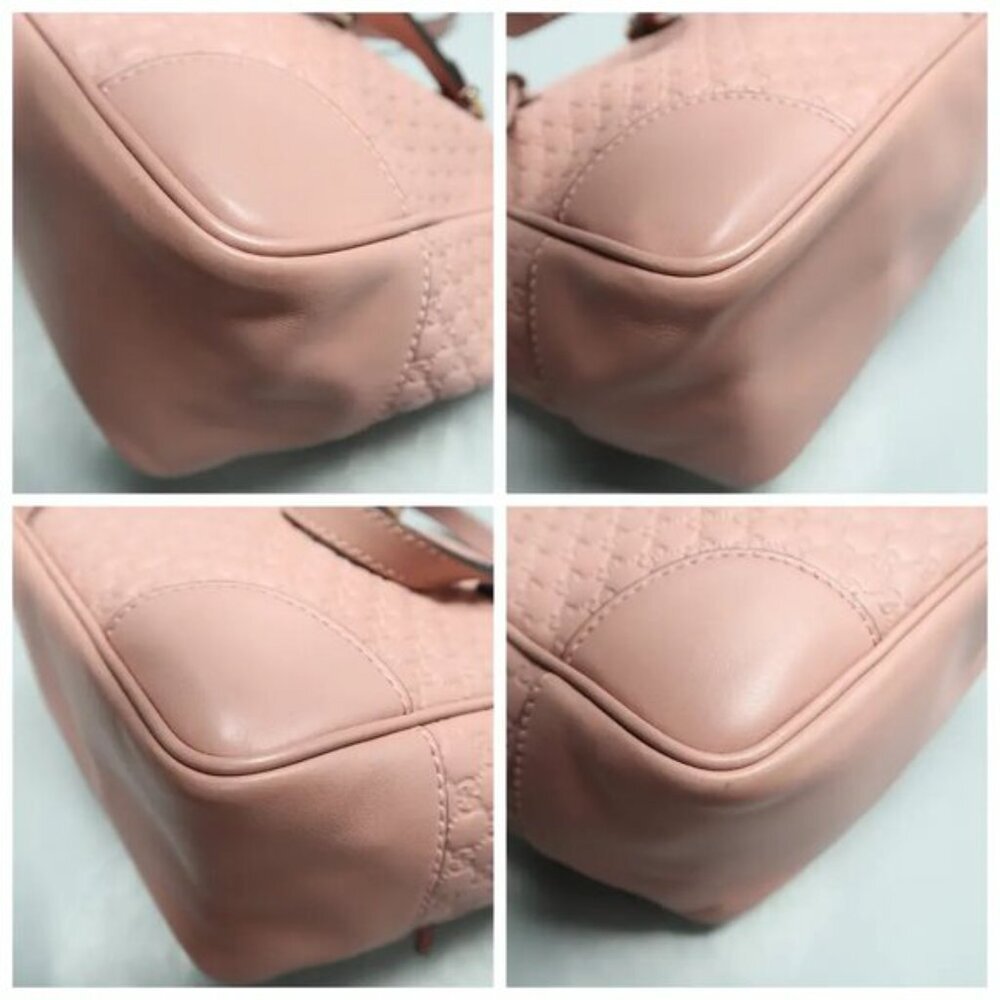 Authentic Gucci Bree Guccissima Leather Tote Bag Pink Crossbody Luxury Handbag - Picture 6 of 12